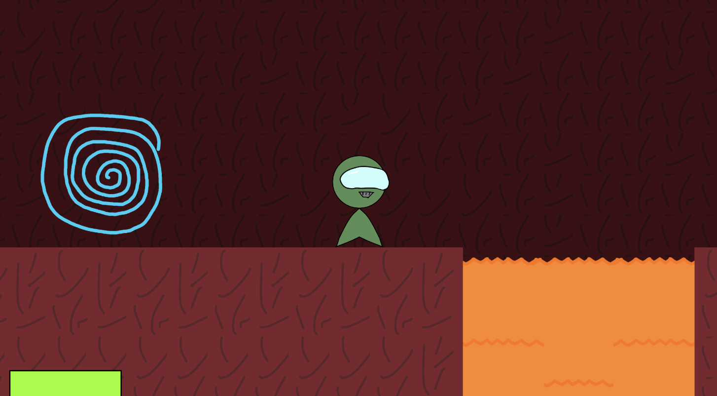 Lava level scene